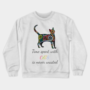 Time Spent With Cats - T-Shirt V2 Crewneck Sweatshirt